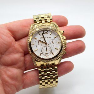 Like New Michael Kors Gold Tone CZs Watch - Model 5835